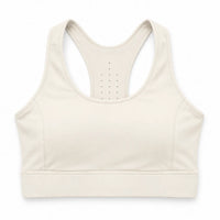 Top deportivo para mujer ASTRA de VALTIK en color Nácar, vista frontal del producto sobre fondo blanco.