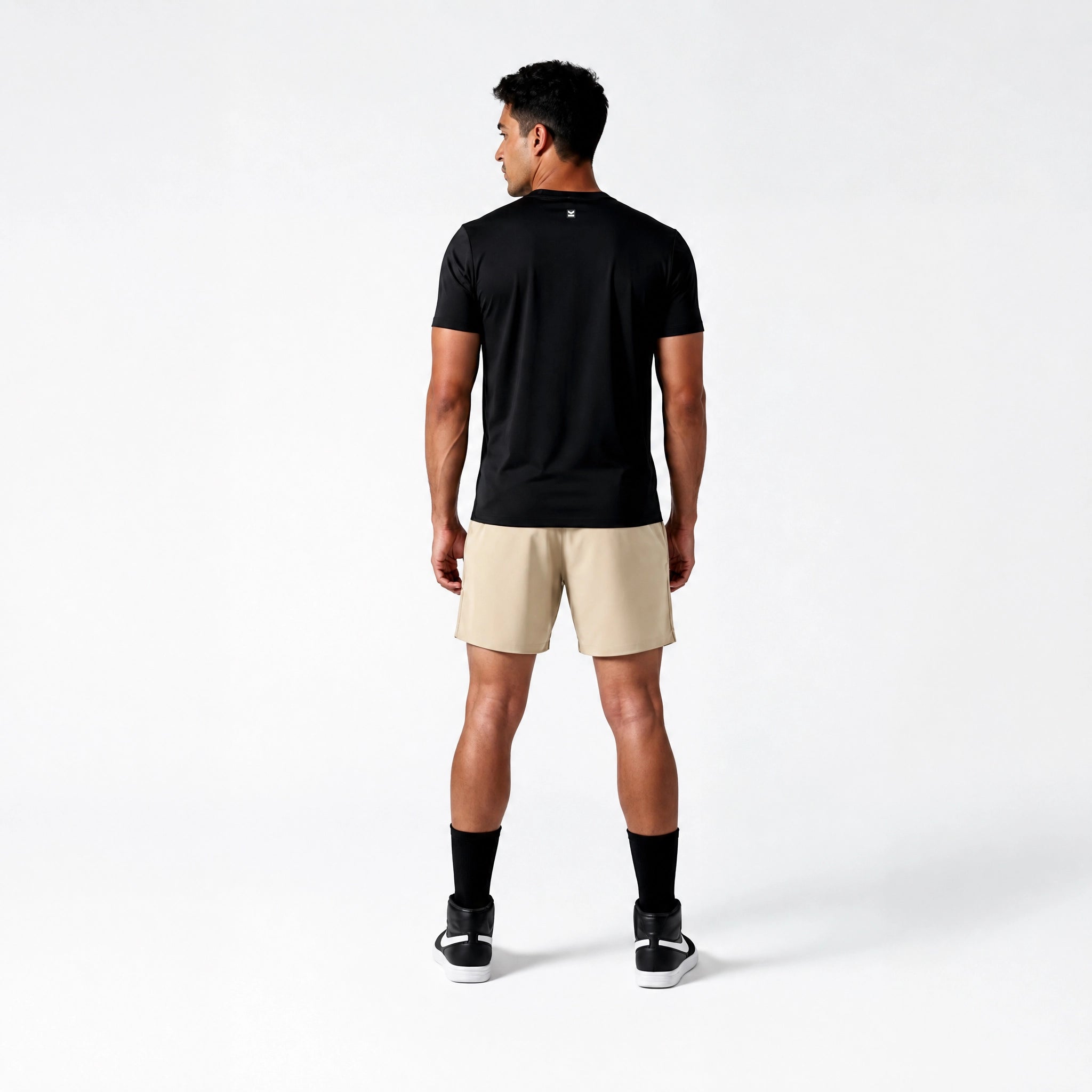 Short deportivo hombre VALTIK ICONIC V2 Beige - vista trasera