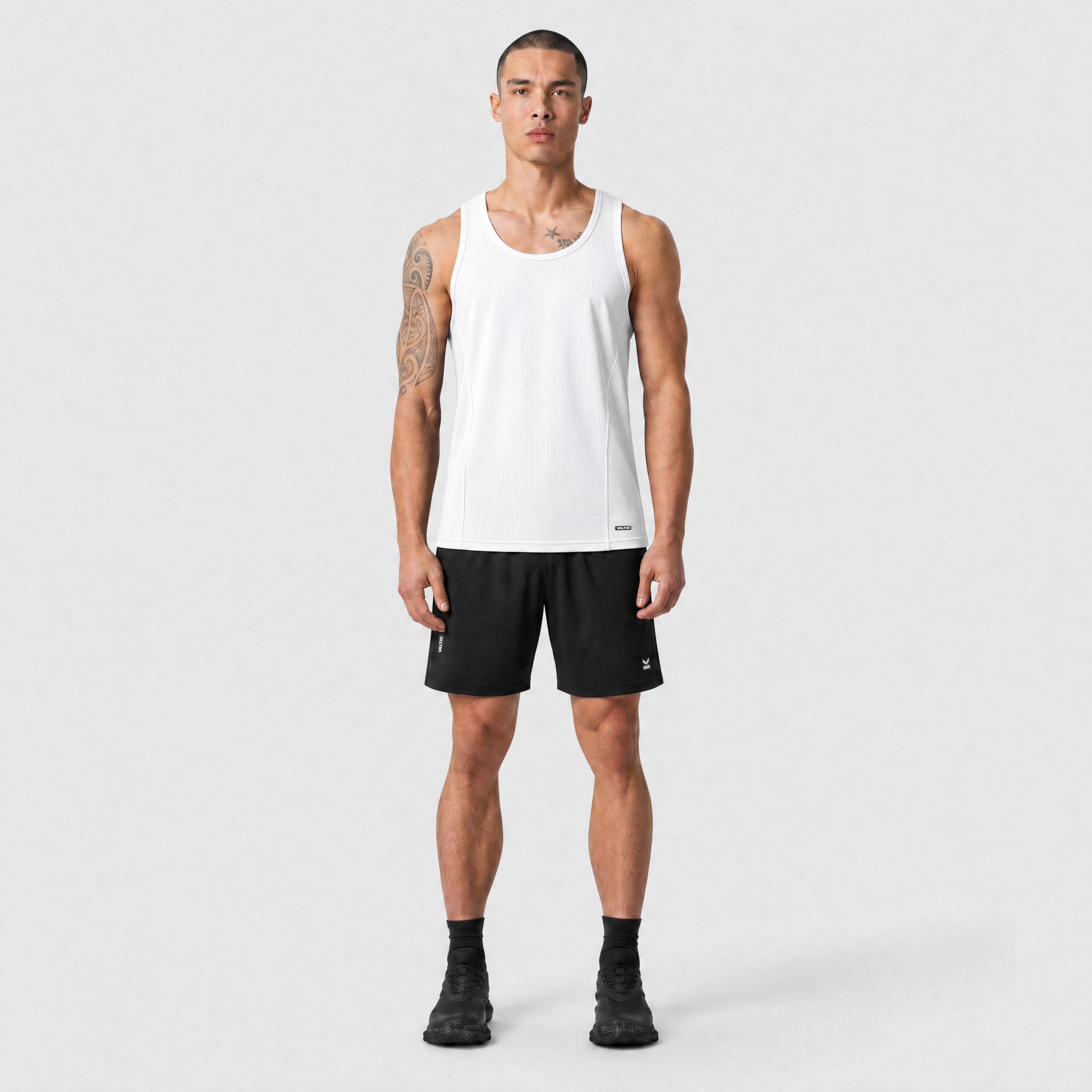 Tank top hombre VALTIK TITAN V2 Blanco - vista frontal 2