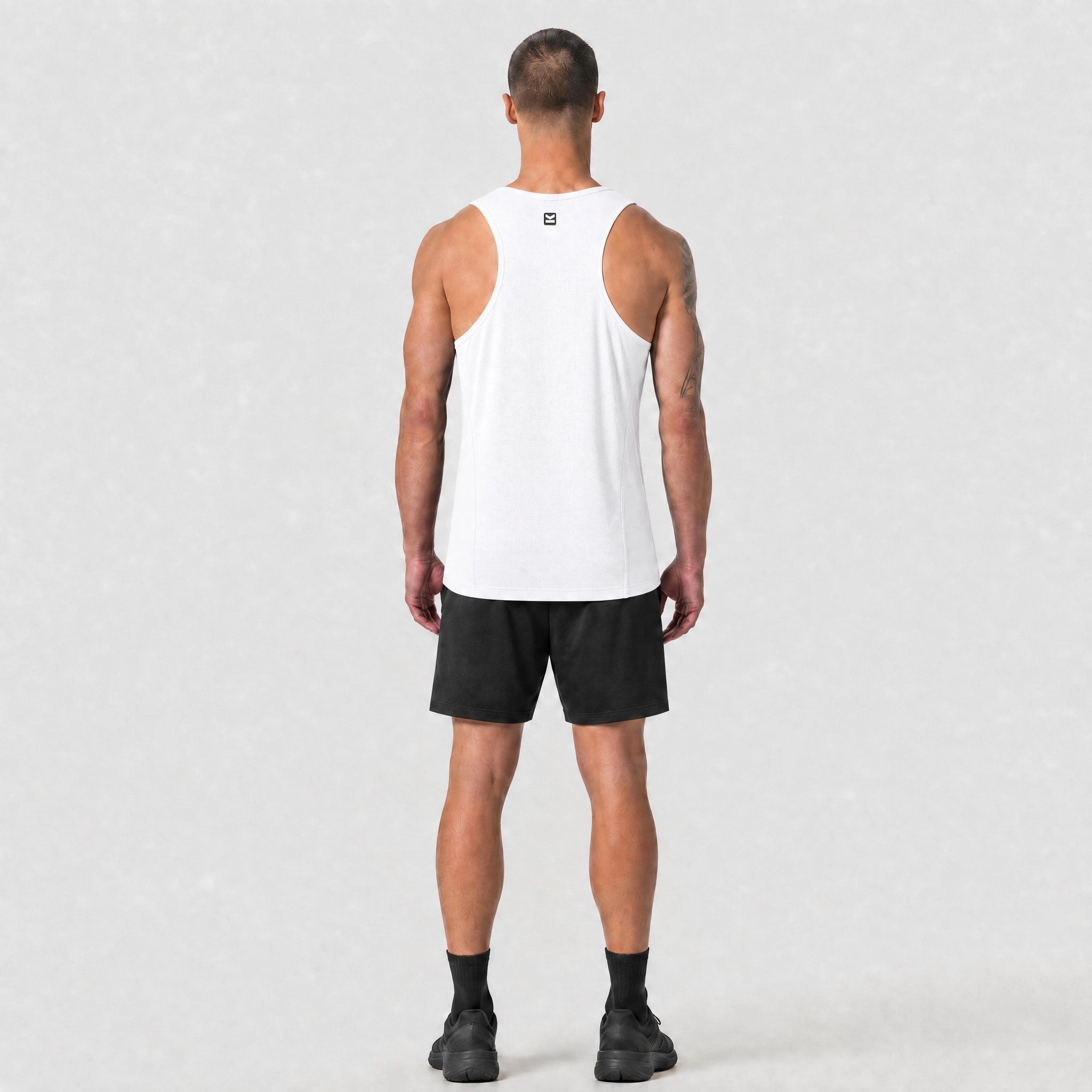 Tank top hombre VALTIK TITAN V2 Blanco - Reverso 1