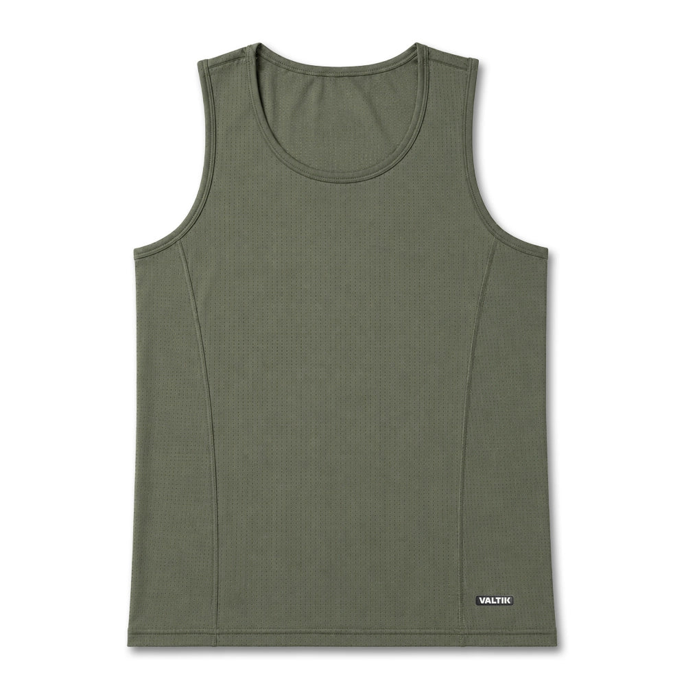 Tank top hombre VALTIK TITAN V2 Verde Olivo - Vista Frontal 1