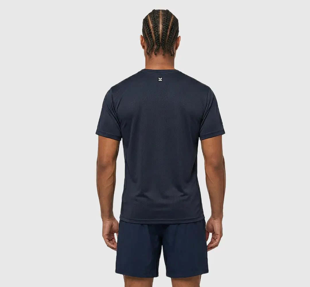 Camiseta manga corta hombre VALTIK AIRFLEX V2 Azul Marino - vista trasera