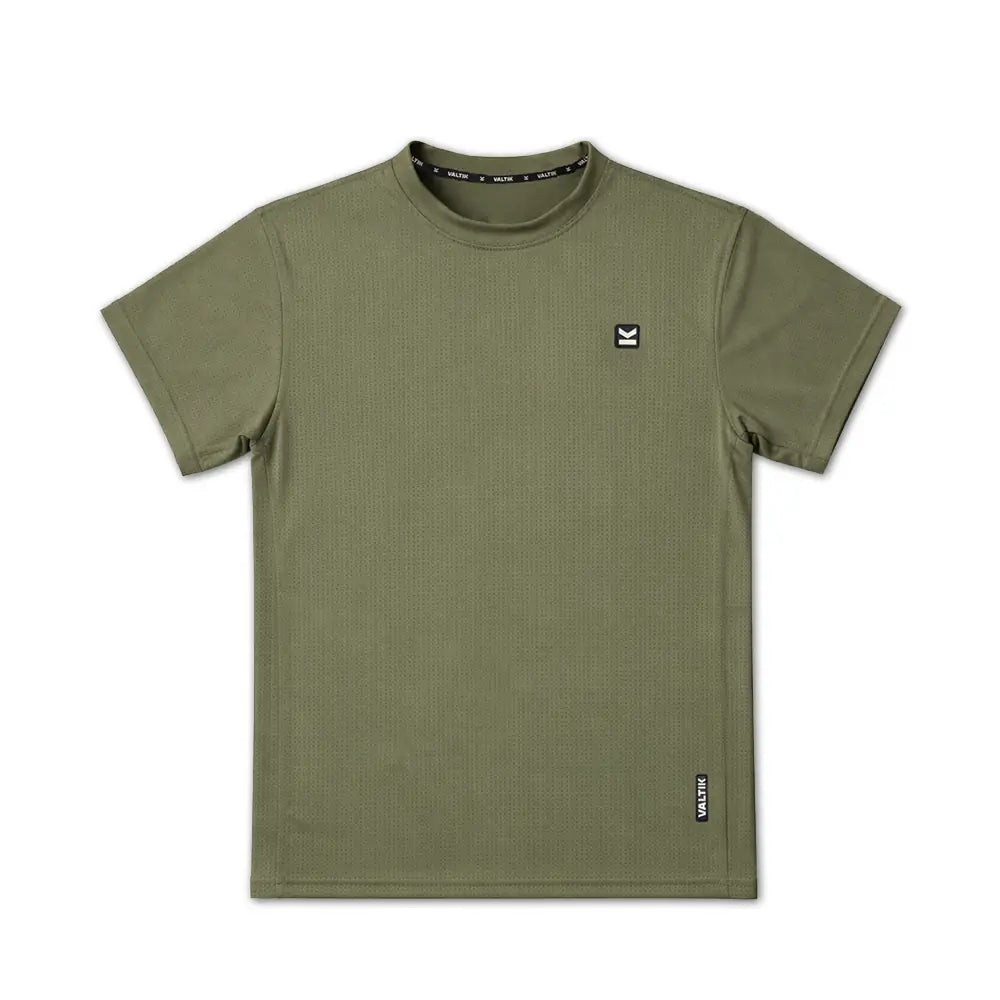 Camiseta manga corta hombre VALTIK AIRFLEX V2 Verde Olivo - detalle