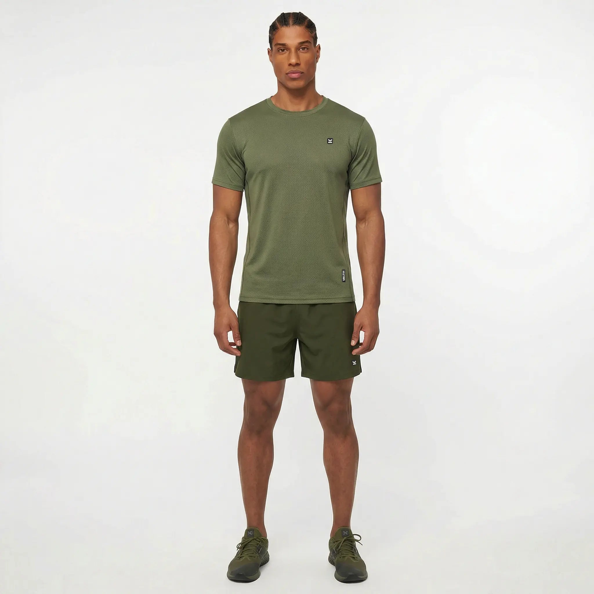 Camiseta manga corta hombre VALTIK AIRFLEX V2 Verde Olivo - modelo