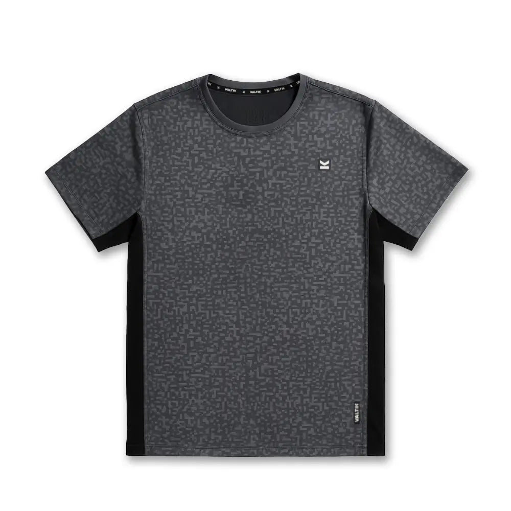 Camiseta manga corta hombre VALTIK CHAMP V2 Gris Pixel - detalle