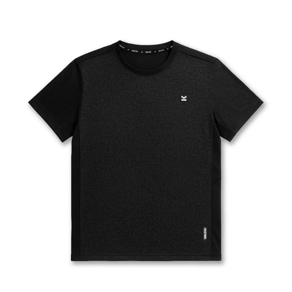Camiseta manga corta hombre VALTIK CHAMP V2 Negro Pixel - detalle