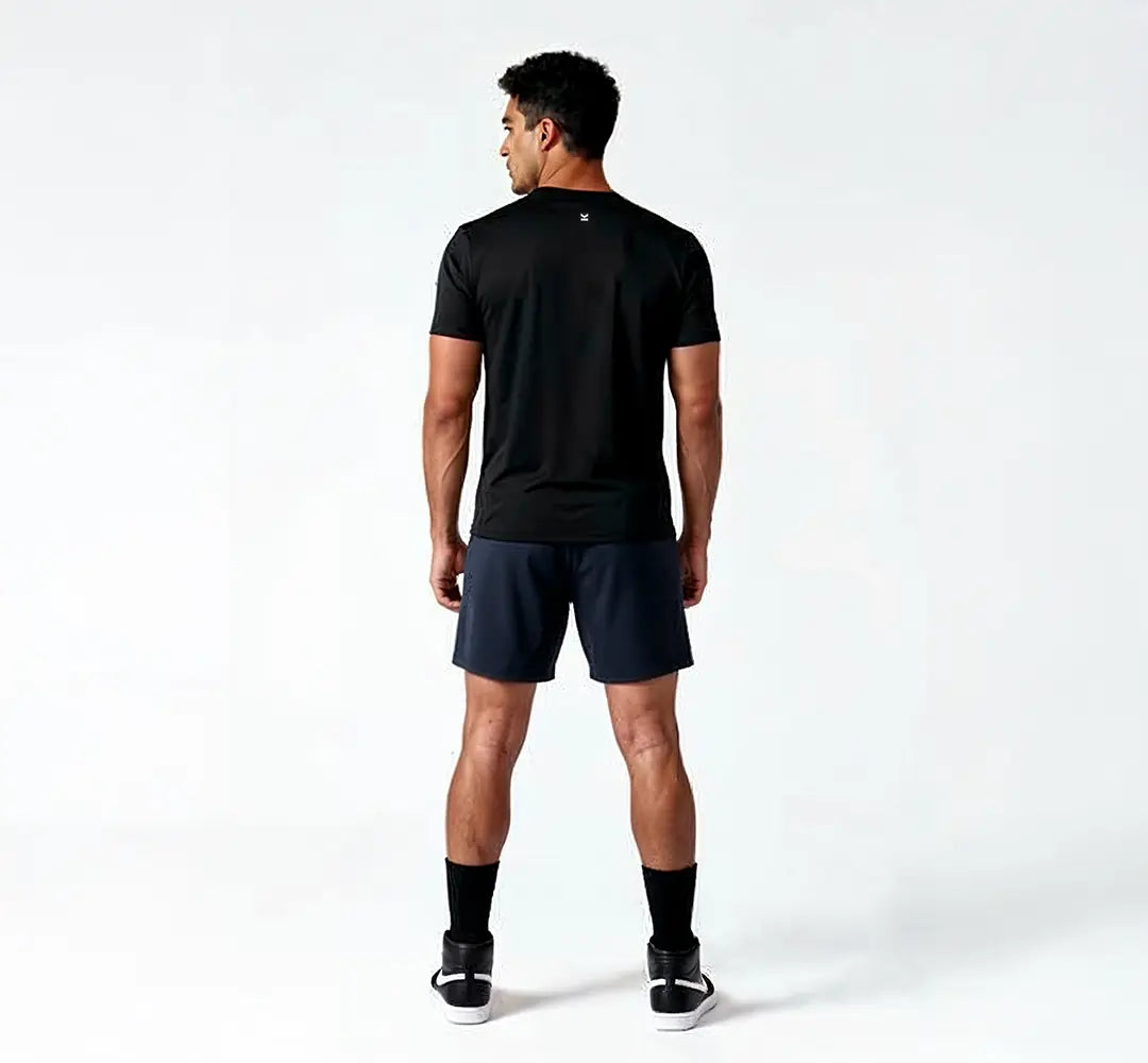 Short deportivo hombre VALTIK ICONIC V2 Azul Marino - vista trasera