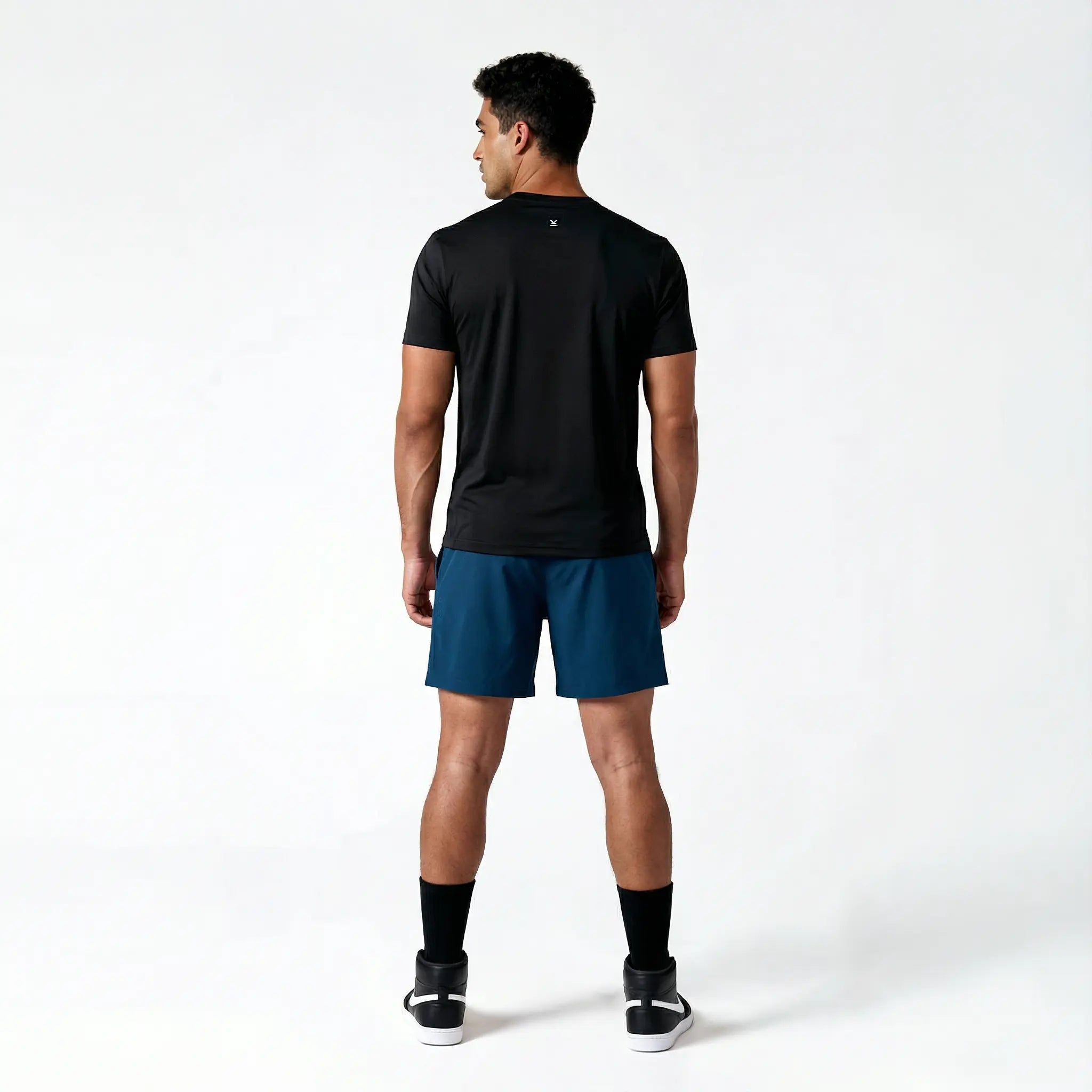Short deportivo hombre VALTIK ICONIC V2 Azul Petróleo - vista trasera