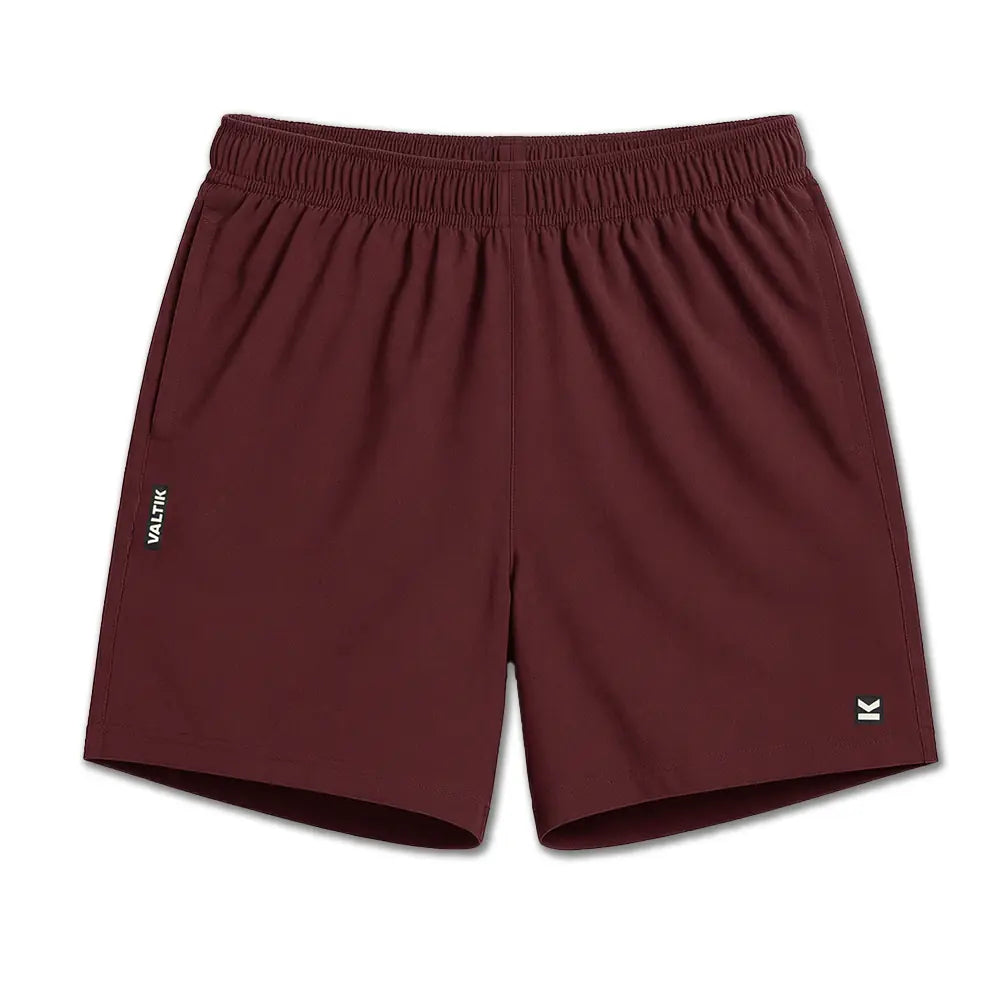 Short deportivo hombre VALTIK ICONIC V2 Guinda - detalle