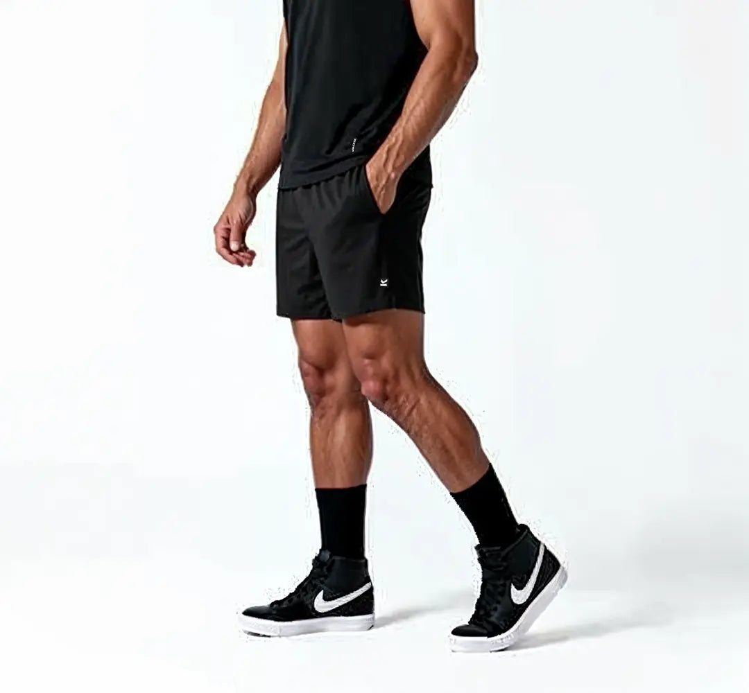 Short deportivo hombre VALTIK ICONIC V2 Negro - vista lateral