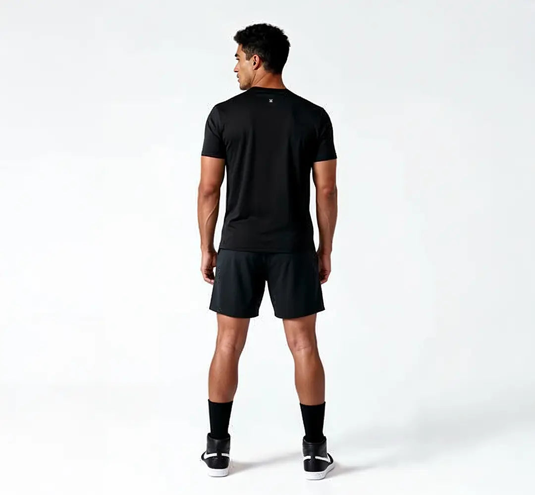 Short deportivo hombre VALTIK ICONIC V2 Negro - vista trasera