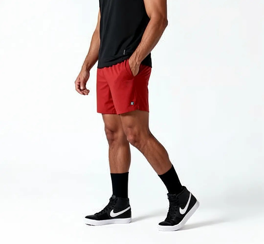 Short deportivo hombre VALTIK ICONIC V2 Rojo - vista lateral