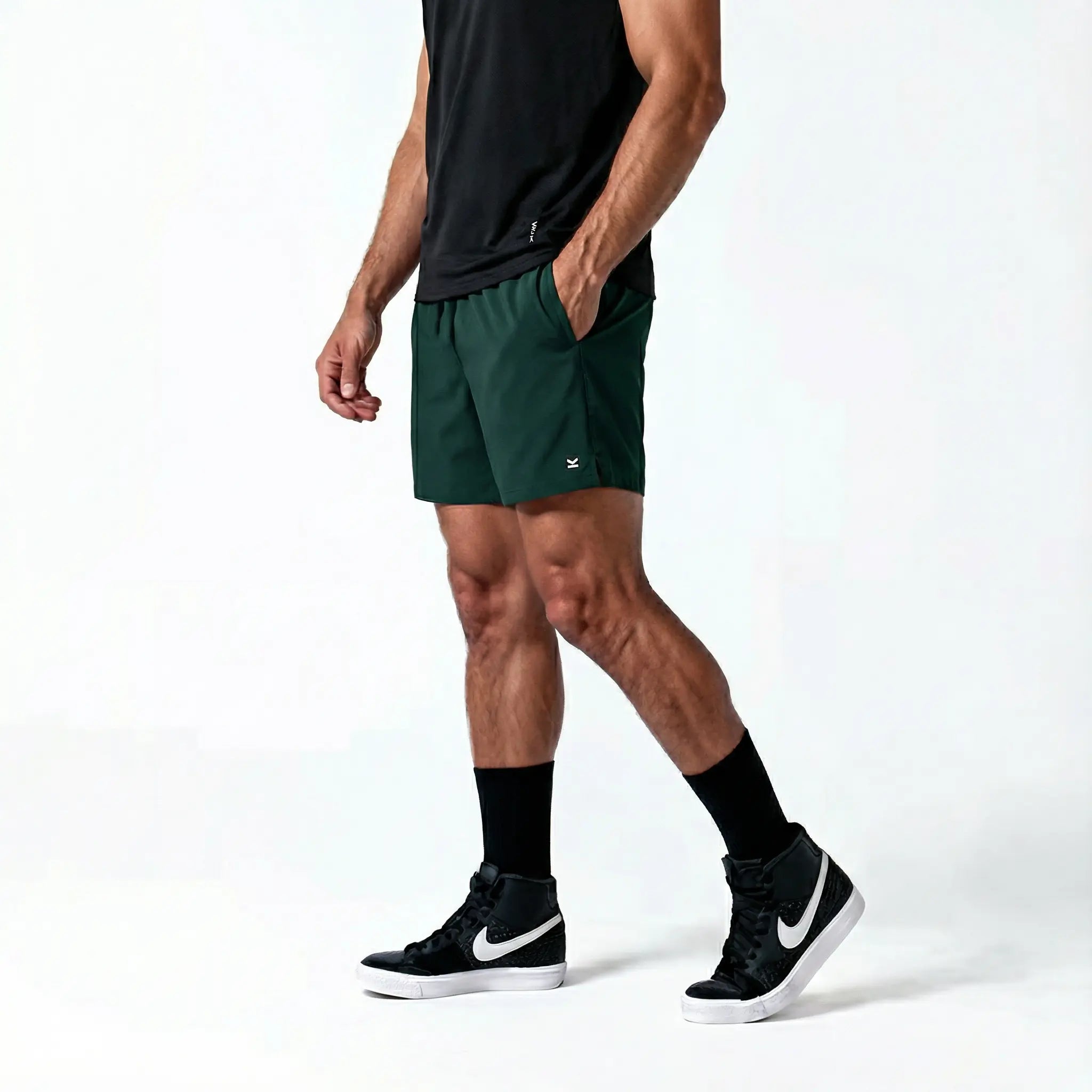 Short deportivo hombre VALTIK ICONIC V2 Verde Botella - vista lateral